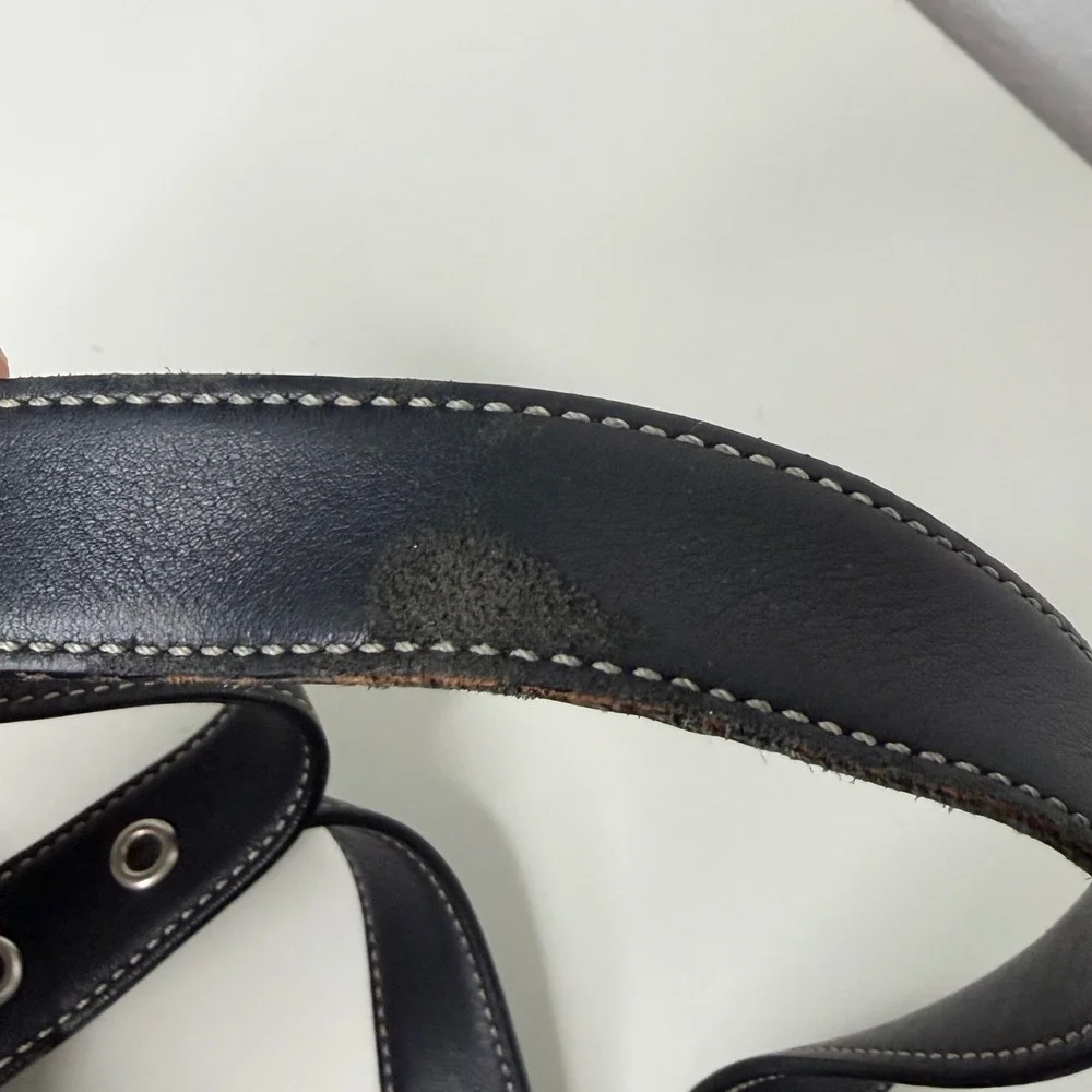 Authentic Coach Hampton Tote Black Pebbled Leather Buckle Strap Classic Y2K 4465